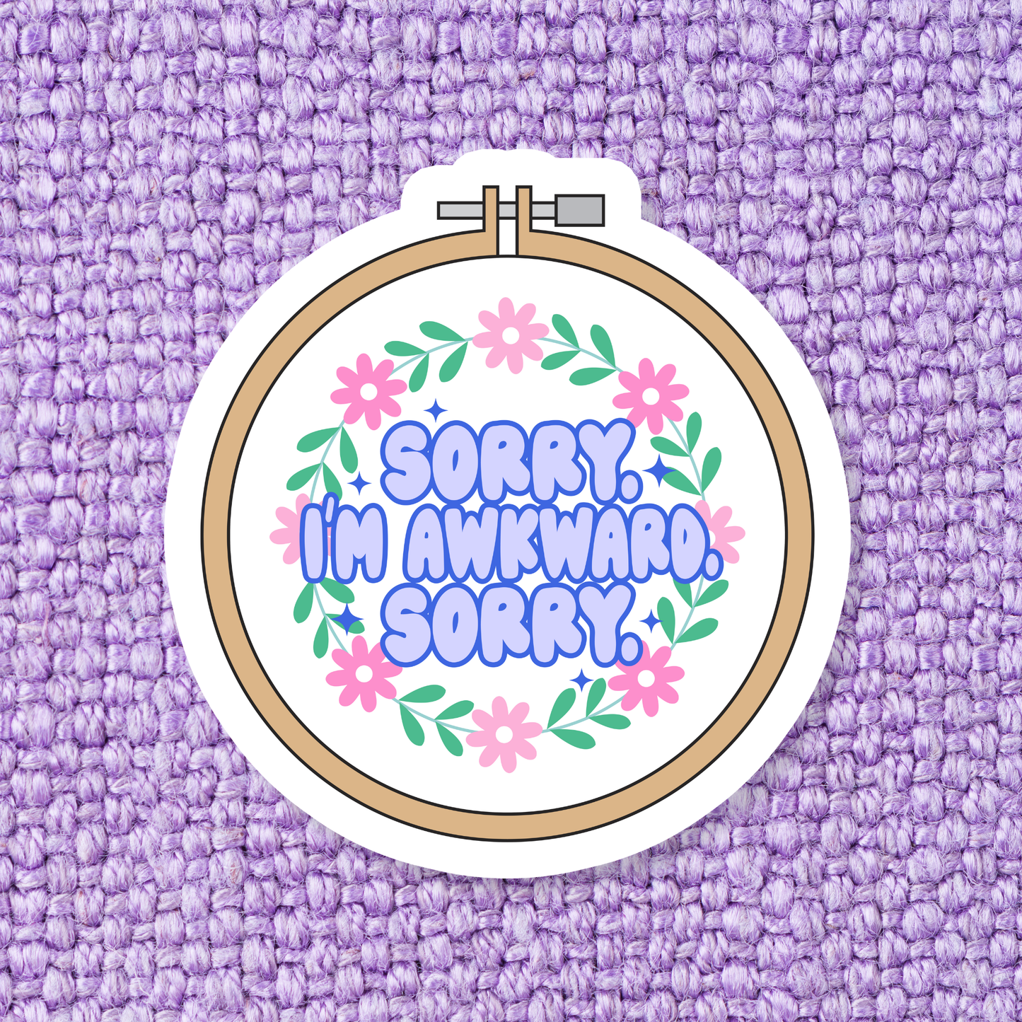 Awkward Mental Health Waterproof Vinyl Sticker