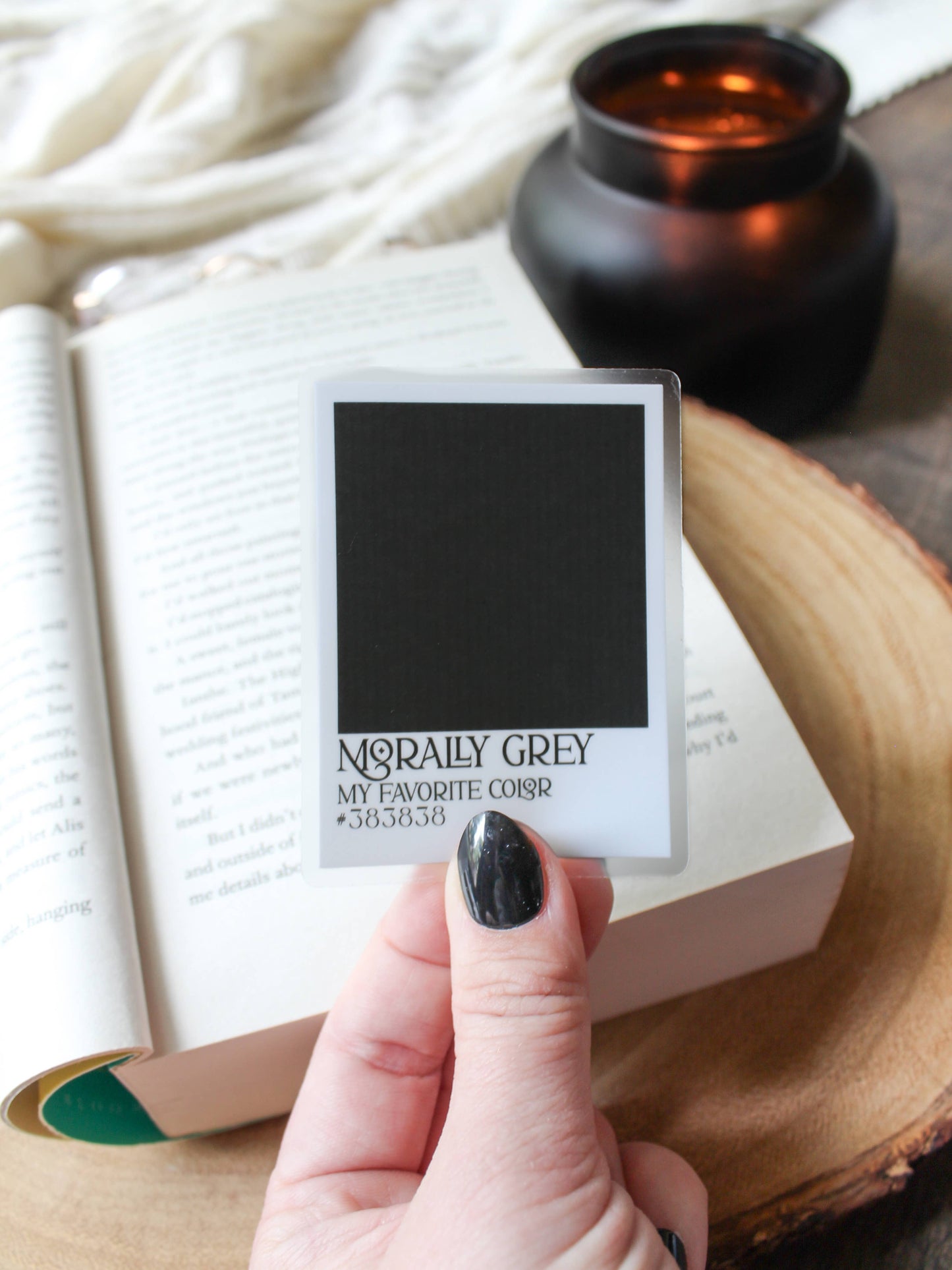 Morally Grey is My Favorite Color Paint Chip Vinyl Sticker