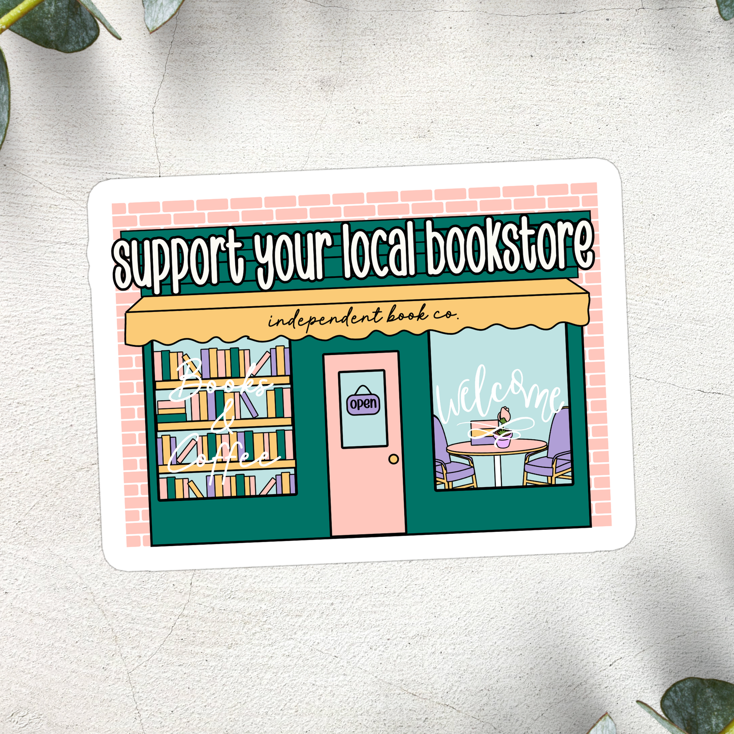 Book Bookish Books Bookstore Waterproof Vinyl Sticker