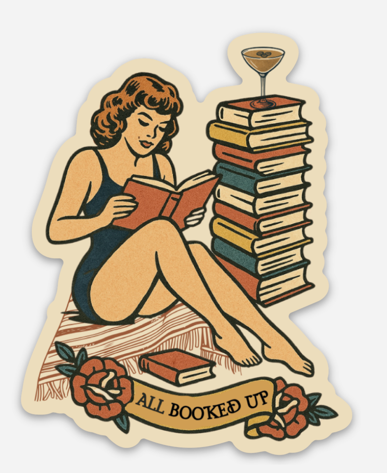 All Booked Up StickerÂ