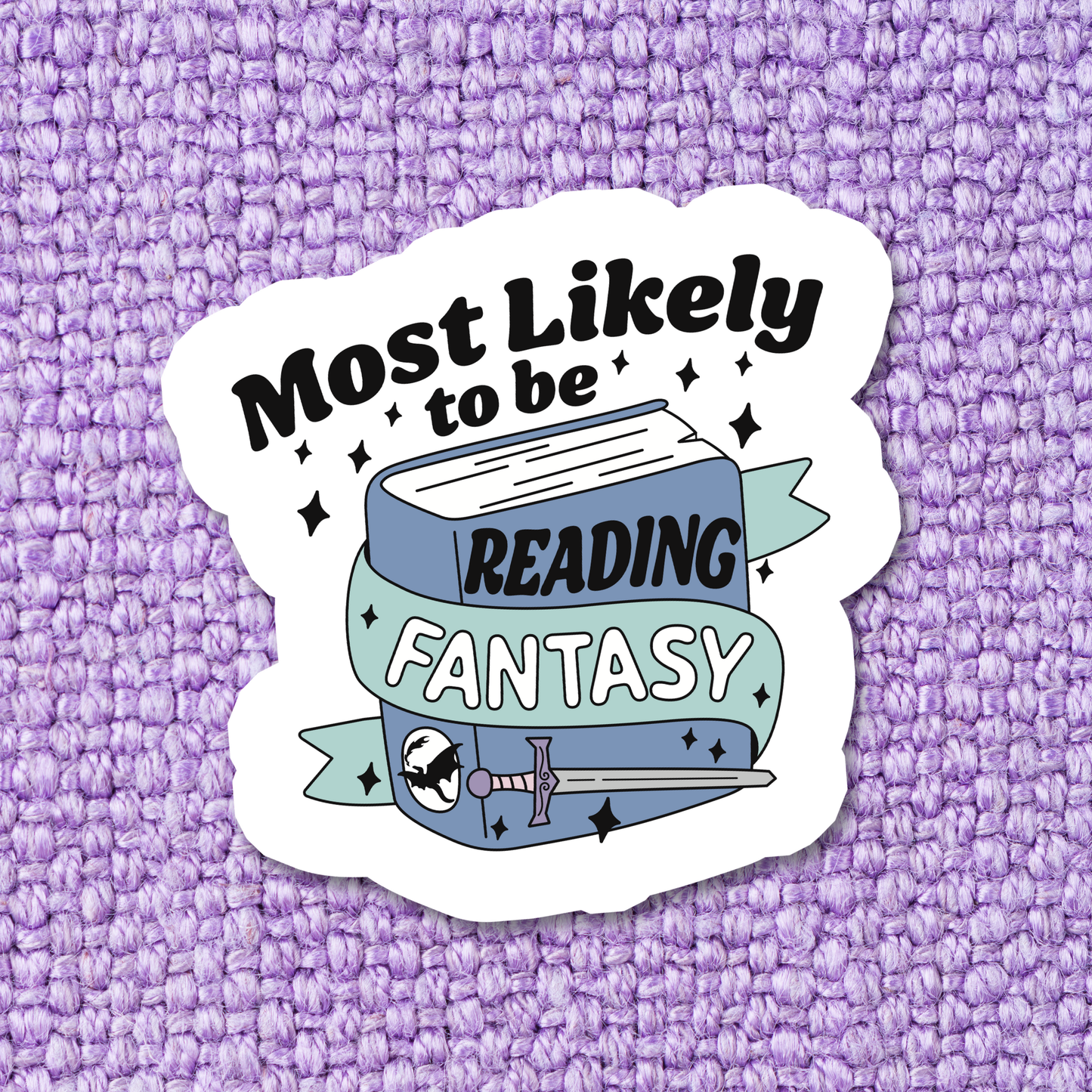 Book Bookish Fantasy Bookish Waterproof Vinyl Sticker