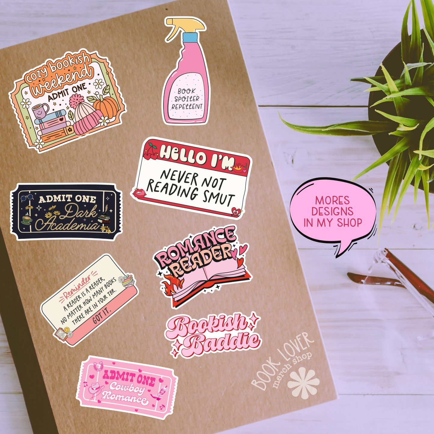 Smells Like Dark Romance Stickers / Bookish Stickers / Book