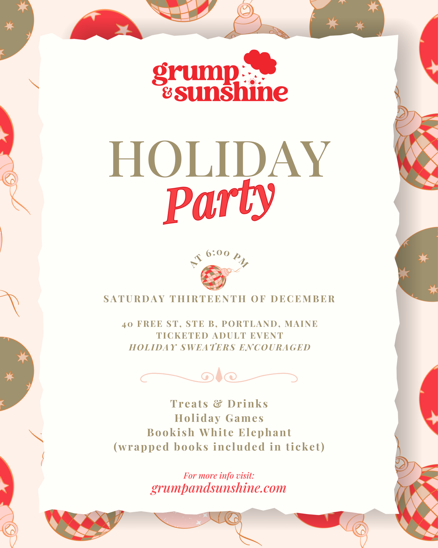 ๐ Grump & Sunshine Holiday Party ๐