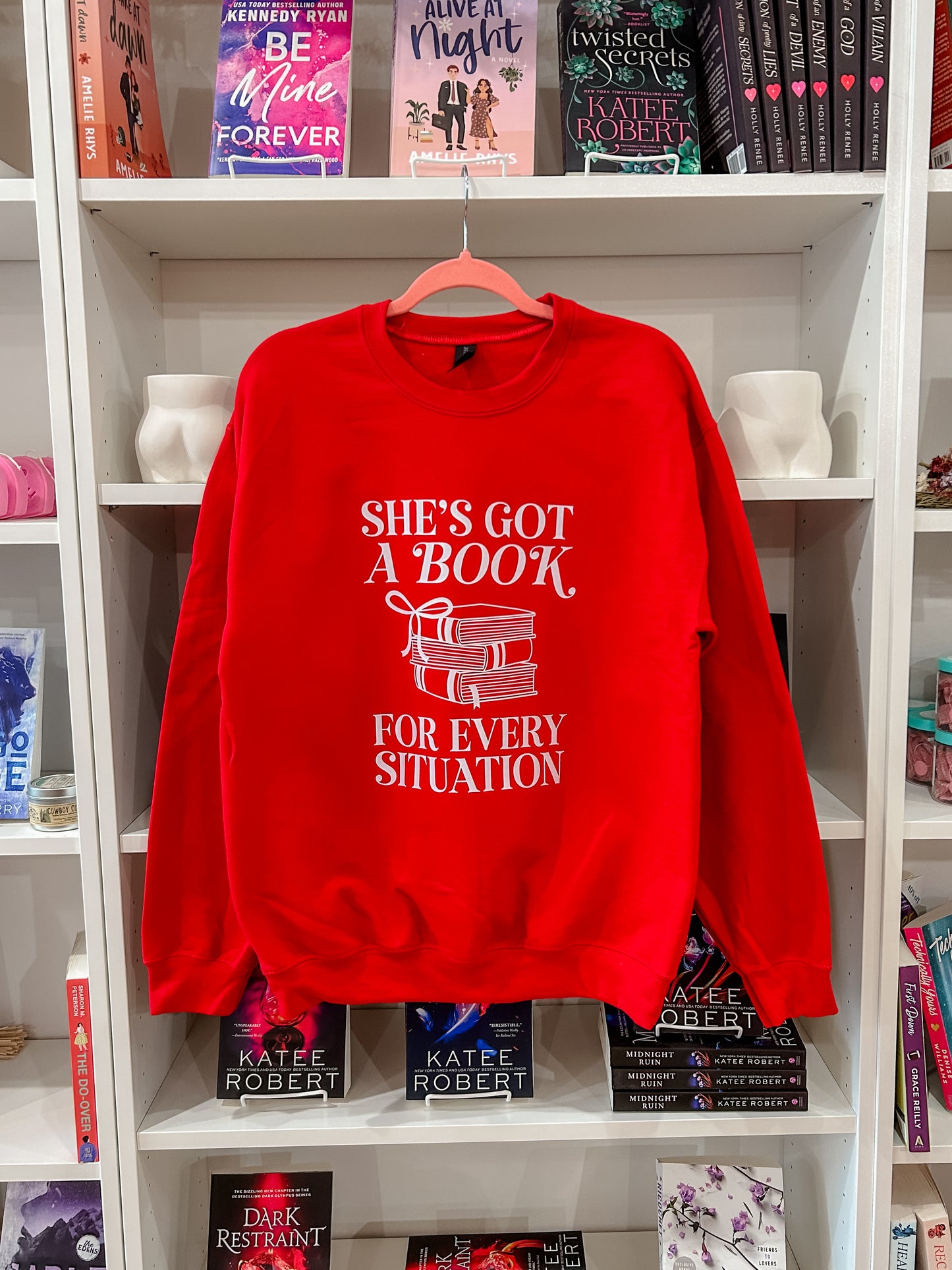 She's Got a Book for Every Situation Sweatshirt