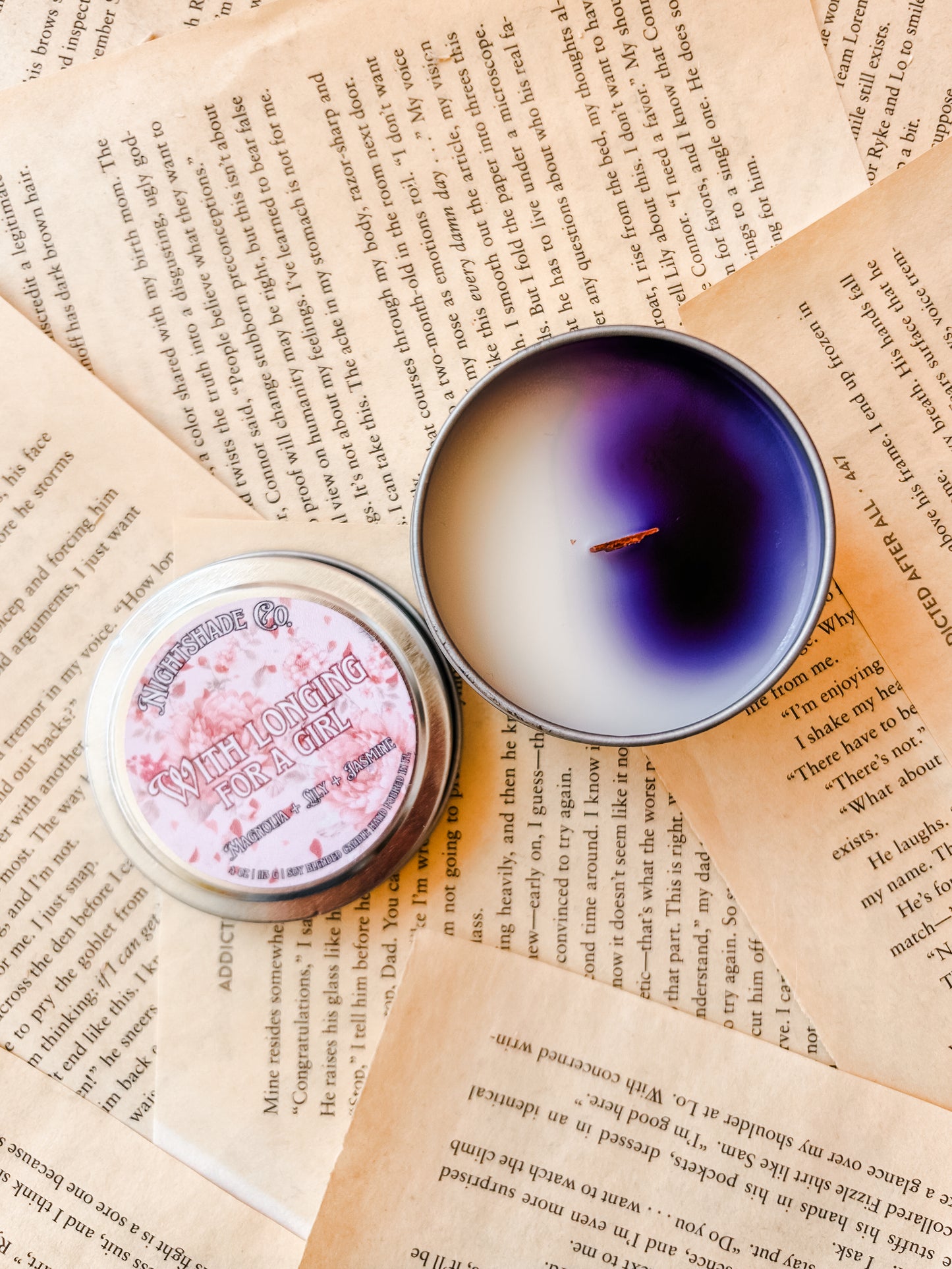With Longing for a Girl Candle | Nightshade Co.