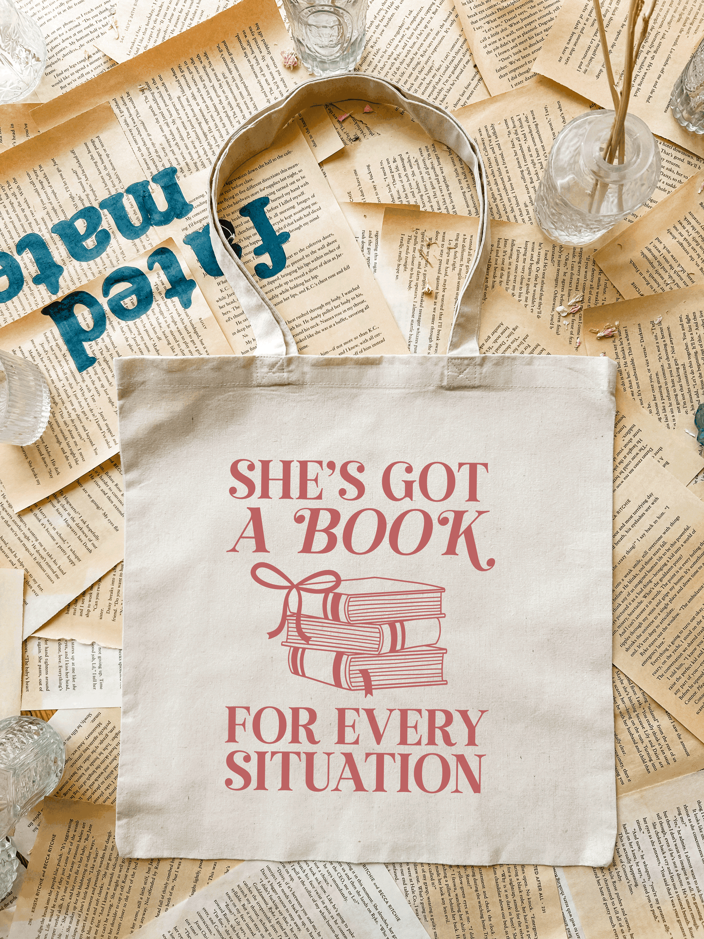 She's Got a Book for Every Situation Tote