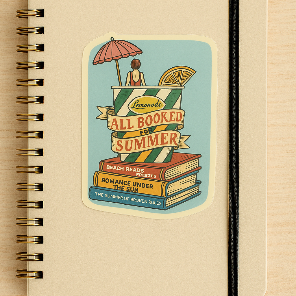 All Booked for Summer – Book Lover Sticker