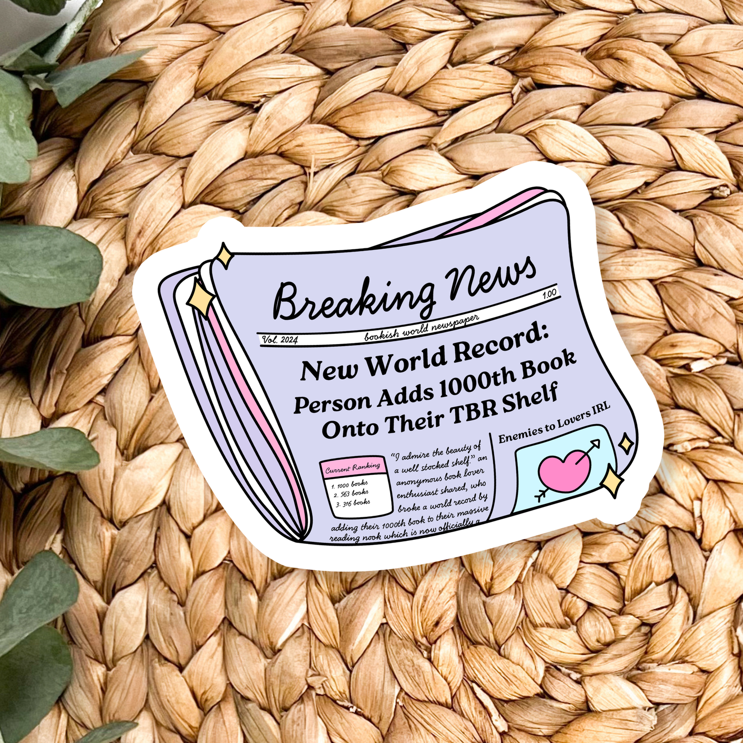 Book Bookish Bookstore Waterproof Vinyl Sticker