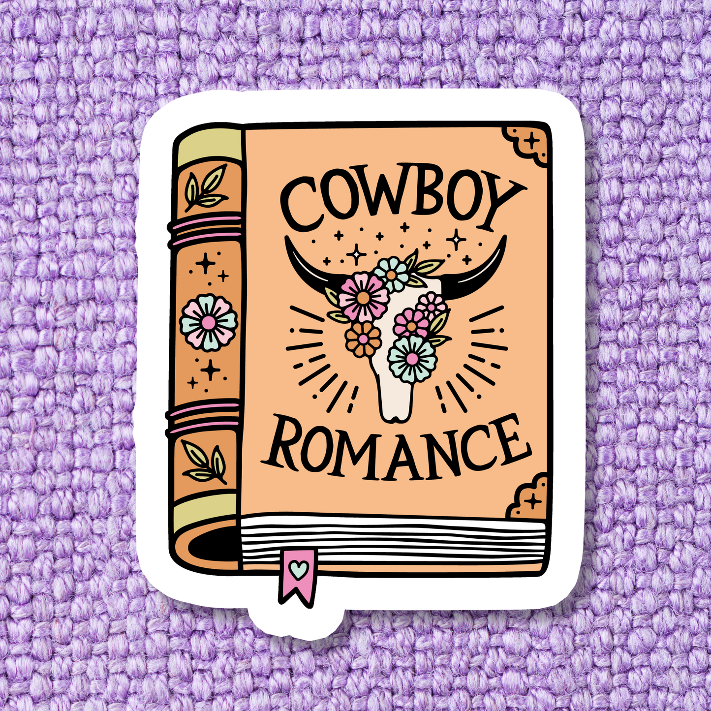Book Bookish Cowboy Smut Romance Waterproof Vinyl Sticker