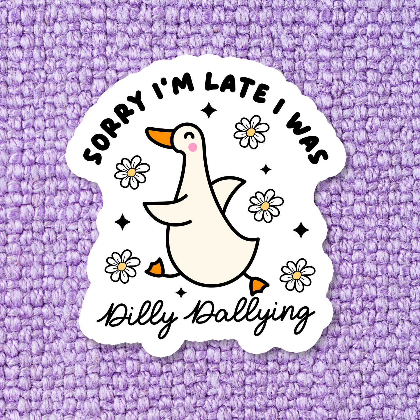 Relatable Duck Funny Mental Health Waterproof Vinyl Sticker