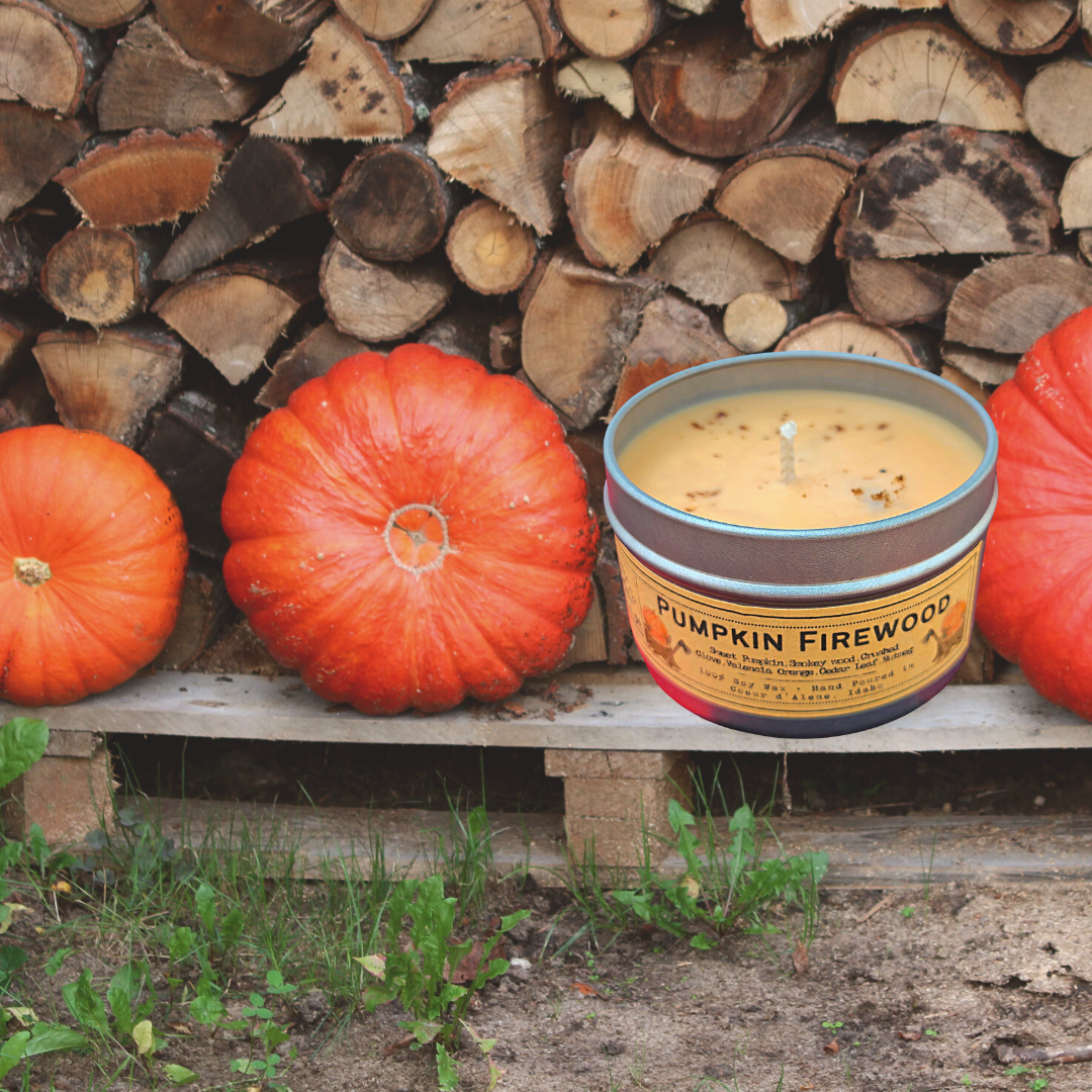 Pumpkin Firewood | Autumn | USA MADE | 100% Soy Wax Candles