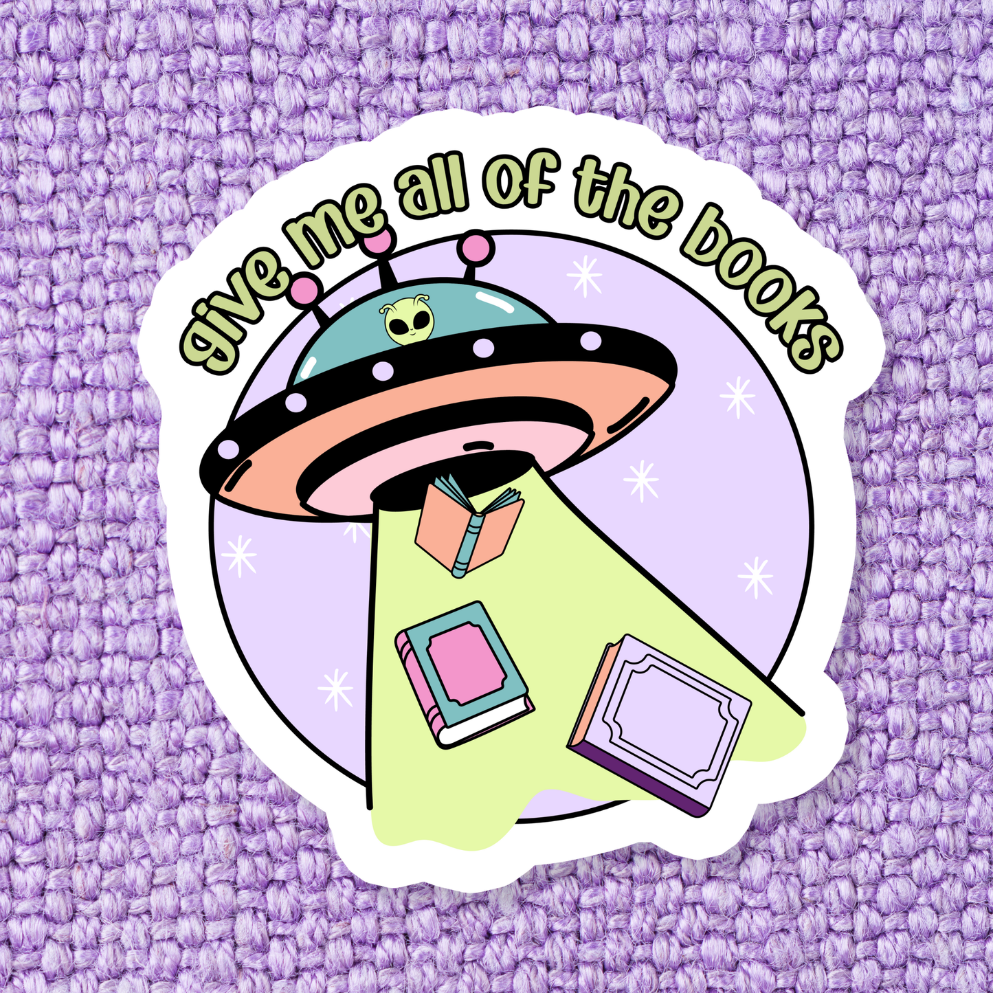 Book Bookish Books Alien Funny Waterproof Vinyl Sticker