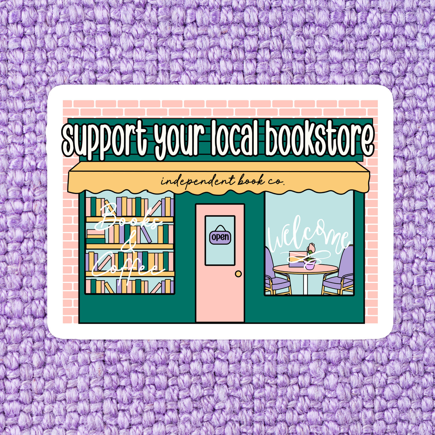Book Bookish Books Bookstore Waterproof Vinyl Sticker
