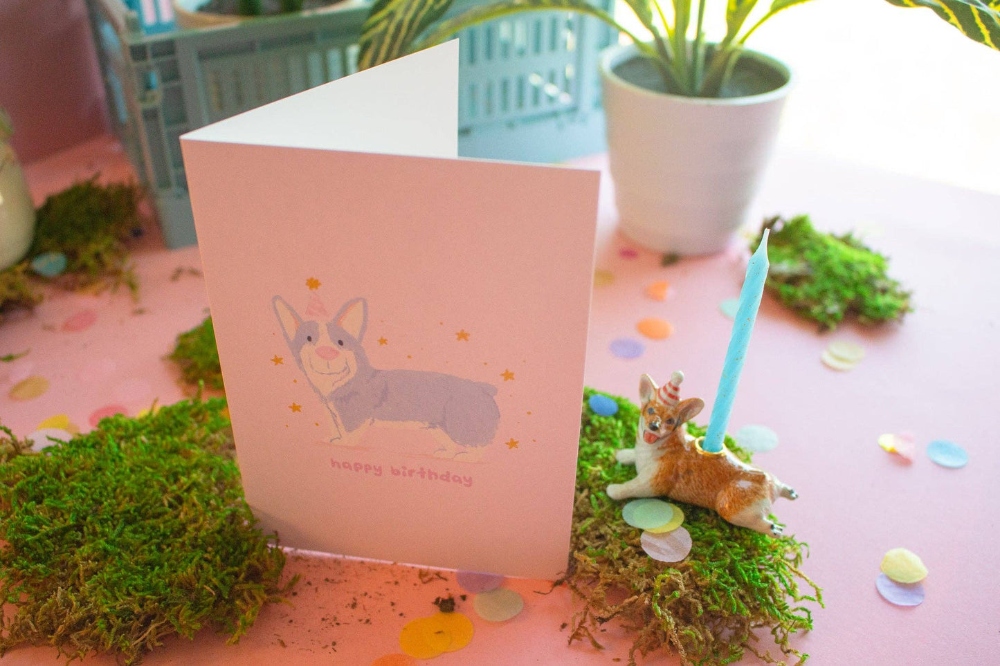 Happy Birthday Corgi Card