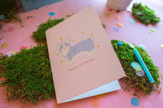 Happy Birthday Corgi Card