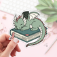 Dragon Book Fantasy Girlie Sticker