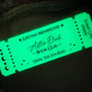 After Dark Book Club Ticket - Glow in the Dark Acrylic Bookmark