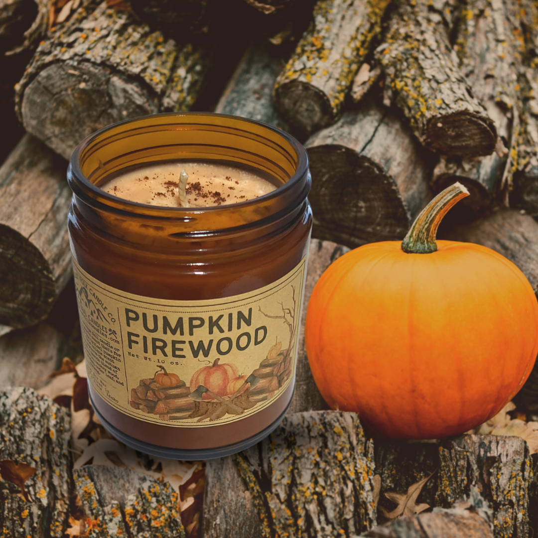 Pumpkin Firewood | Autumn  | USA MADE | 100% Soy Wax Candles