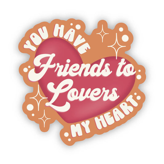 Friends To Lovers Book Trope Waterproof Vinyl Sticker