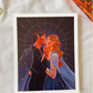 Feyre & Rhysand Gold Foil Print