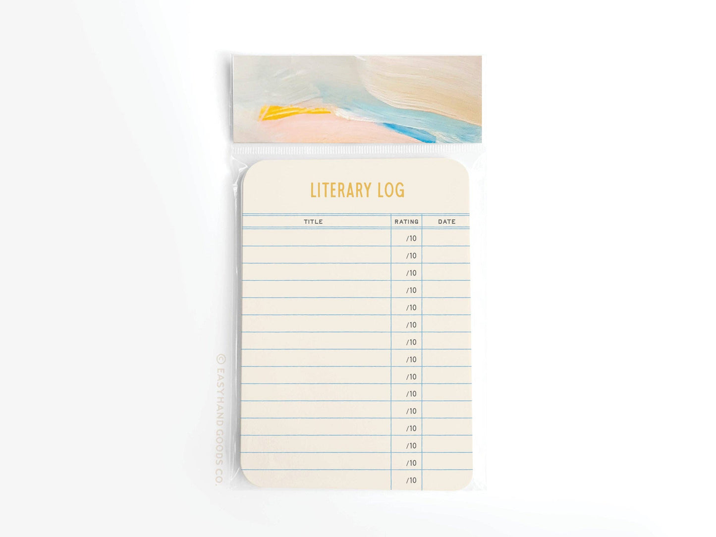 Literary Log Book Review Card Set