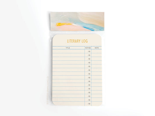 Literary Log Book Review Card Set