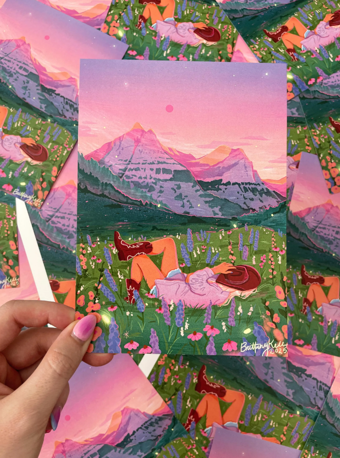 Glacier Cowgirl Print