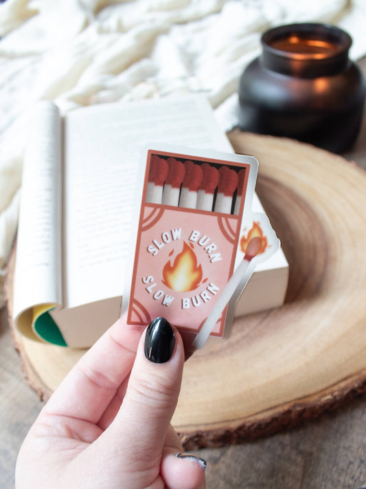 Slow Burn Match Book Trope Waterproof Vinyl Sticker