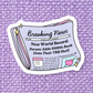 Book Bookish Bookstore Waterproof Vinyl Sticker