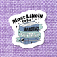 Book Bookish Fantasy Bookish Waterproof Vinyl Sticker