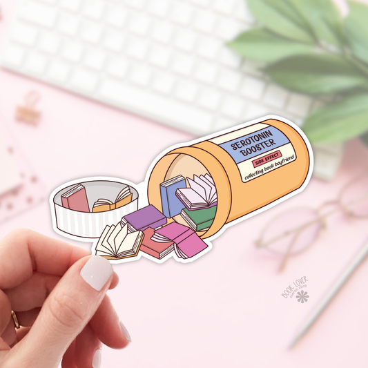 Serotonin Booster Stickers / Bookish Stickers / Book Lover