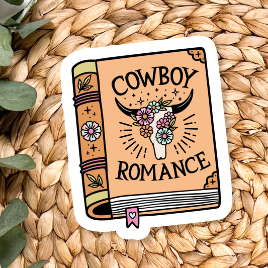 Book Bookish Cowboy Smut Romance Waterproof Vinyl Sticker