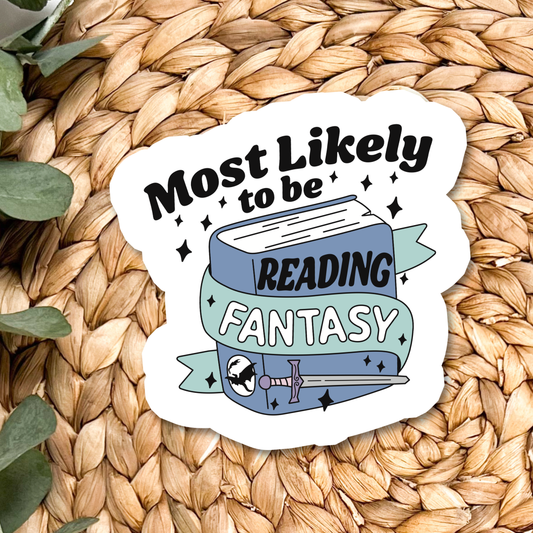 Book Bookish Fantasy Bookish Waterproof Vinyl Sticker