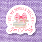 Coquette Book Bookish Books Waterproof Vinyl Sticker