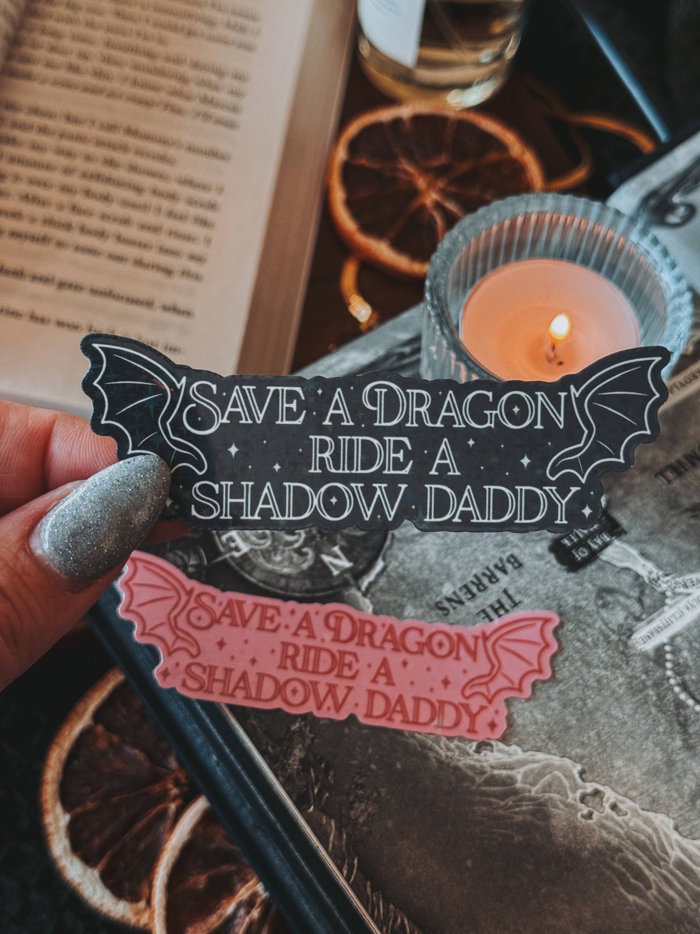 Fantasy Save a Dragon Ride a Shadow Daddy Sticker