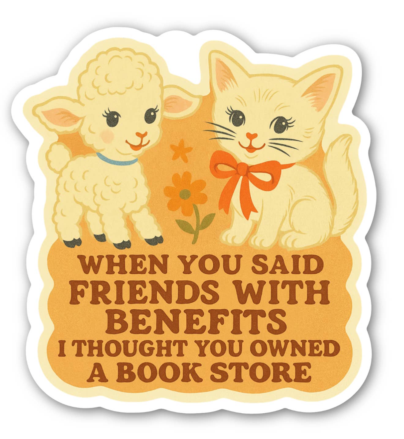 Friends With Benefits Bookstore Joke Sticker