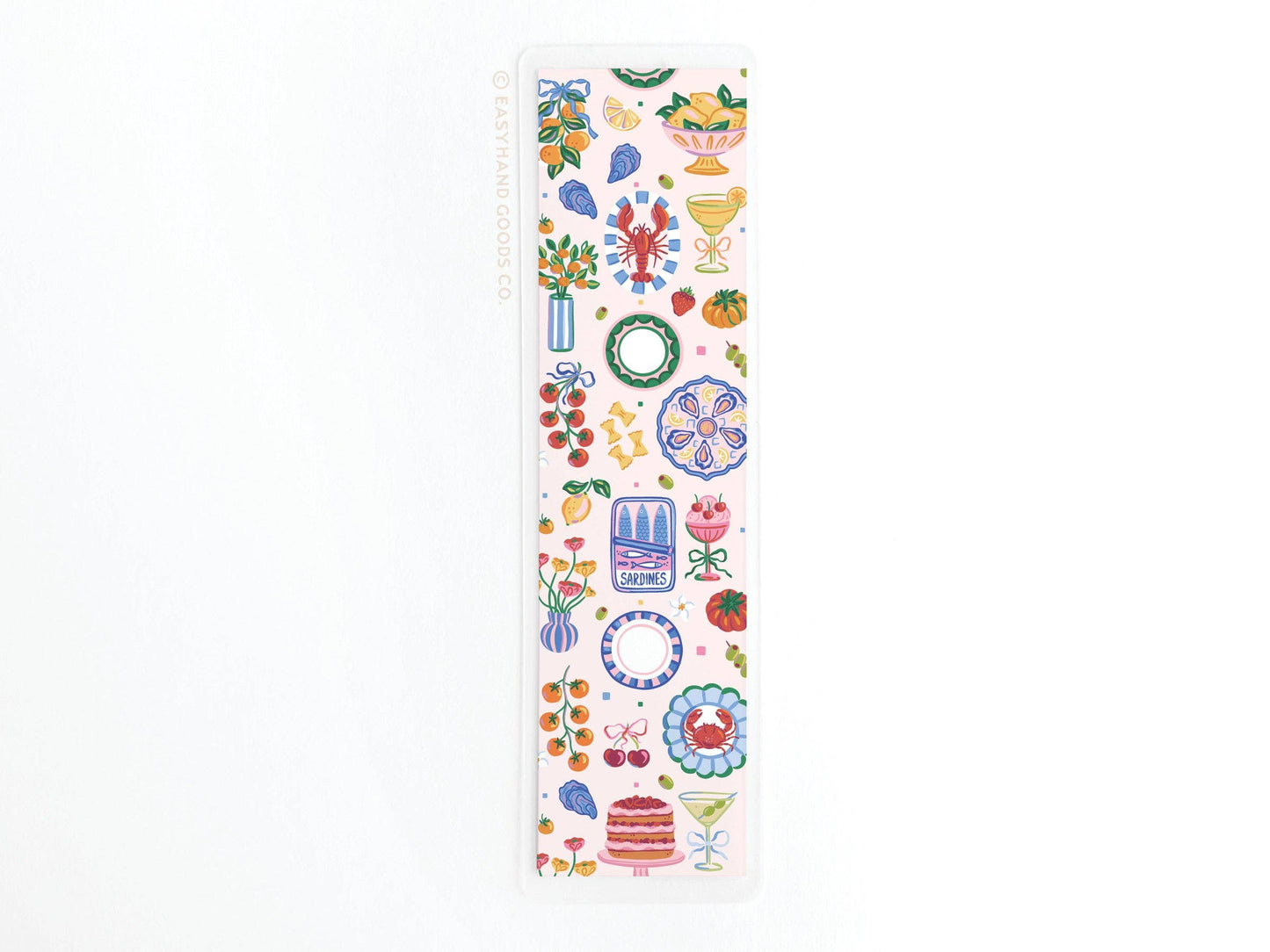 Tomatoes & Sardines Coastal Laminated Bookmark