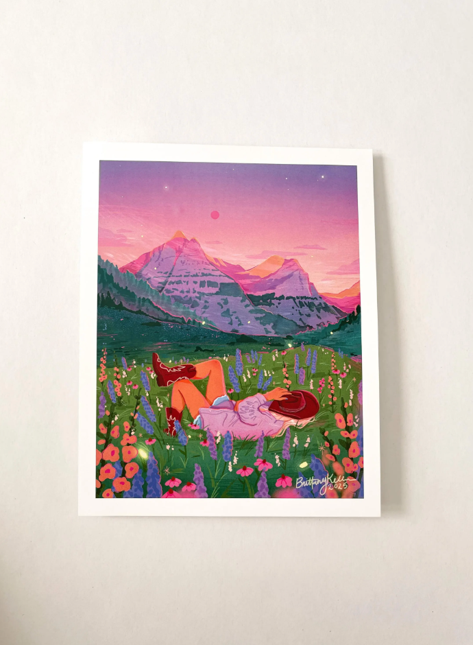 Glacier Cowgirl Print