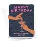 Happy Birthday Cocktail With Cherry On Top Greeting Card