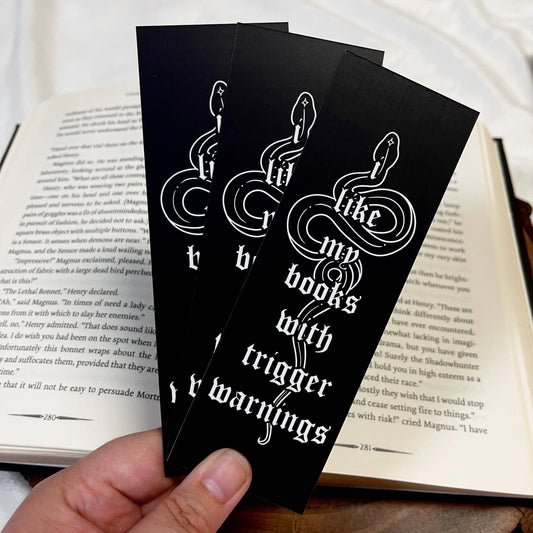 I Like my Books with Trigger Warnings Bookmark