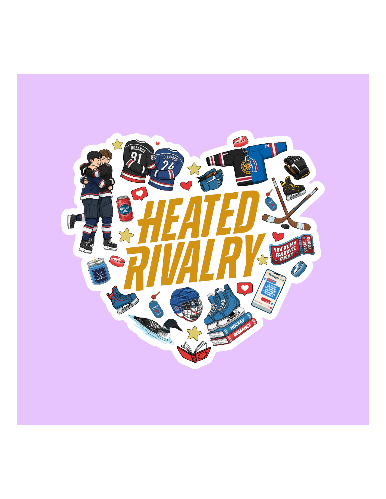 Heated Rivalry Heart Heated Rivalry Sticker